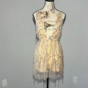 Azalea Mini Romper with Sequins Champagne